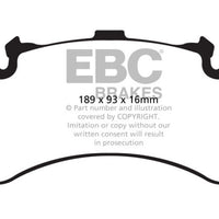 EBC 11 + Audi A8 Quattro 6.3 (Cast Iron Rotors) Yellowstuff Front Brake Pads - Brakes Rotors &