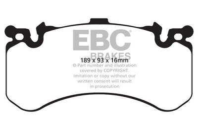 EBC 11 + Audi A8 Quattro 6.3 (Cast Iron Rotors) Yellowstuff Front Brake Pads - Brakes Rotors &