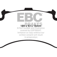 EBC 11 + Audi A8 Quattro 6.3 (Cast Iron Rotors) Yellowstuff Front Brake Pads - Brakes Rotors &