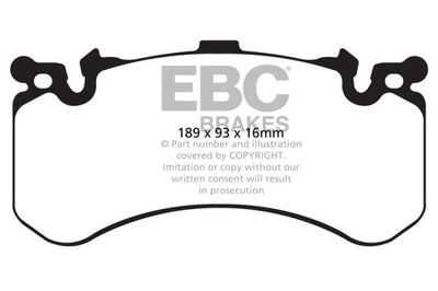 EBC 11 + Audi A8 Quattro 6.3 (Cast Iron Rotors) Yellowstuff Front Brake Pads - Brakes Rotors &