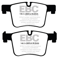EBC 11 + BMW X3 2.0 Turbo (F25) Redstuff Front Brake Pads - Brakes Rotors &