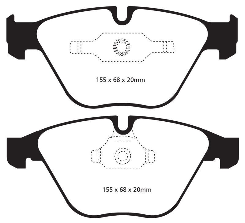 EBC 11 + BMW Z4 3.0 Twin Turbo iS (E89) Yellowstuff Front Brake Pads - Brakes Rotors &