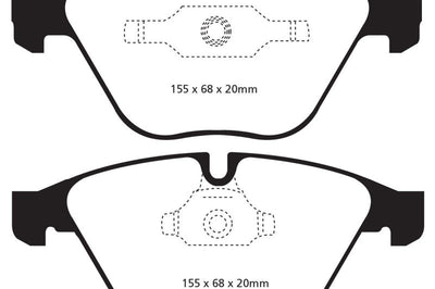 EBC 11 + BMW Z4 3.0 Twin Turbo iS (E89) Yellowstuff Front Brake Pads - Brakes Rotors &
