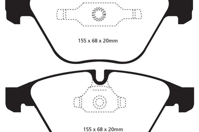 EBC 11 + BMW Z4 3.0 Twin Turbo iS (E89) Yellowstuff Front Brake Pads - Brakes Rotors &