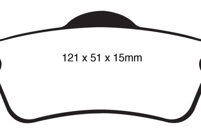 EBC 11 + Chevrolet Caprice 3.6 Yellowstuff Rear Brake Pads - Brakes Rotors &