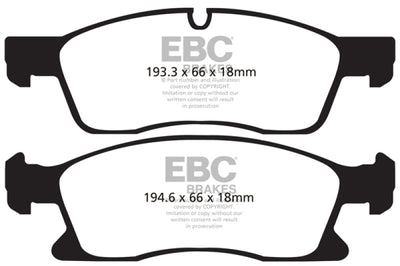 EBC 11 + Dodge Durango 3.6 Greenstuff Front Brake Pads - Brakes Rotors &