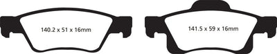 EBC 11 + Dodge Durango 3.6 Yellowstuff Rear Brake Pads - Brakes Rotors &