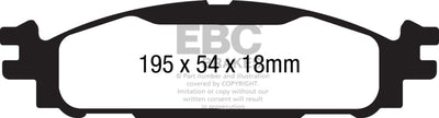 EBC 11 + Ford Explorer 2.0 Turbo 2WD Greenstuff Front Brake Pads - Brakes Rotors &