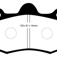 EBC 11 + Mclaren MP4-12C 3.8 Twin Turbo Yellowstuff Rear Brake Pads - Brakes Rotors &