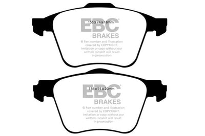 EBC 11 + Volvo S60 2.5 Turbo T5 (315mm Front Rotors) Yellowstuff Brake Pads - Brakes Rotors &