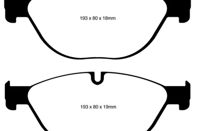 EBC 12-13 BMW 528 2.0 Turbo (F10) Performance Yellowstuff Front Brake Pads - Brakes Rotors &