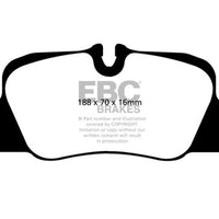 EBC 12-13 Porsche Panamera (Cast Iron only) 3.0 SC Hybrid Bluestuff Rear Brake Pads - Brakes Rotors &