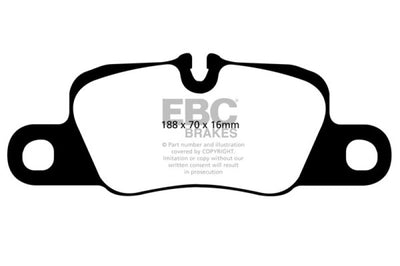 EBC 12-13 Porsche Panamera (Cast Iron only) 3.0 SC Hybrid Bluestuff Rear Brake Pads - Brakes Rotors &