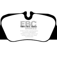 EBC 12-13 Porsche Panamera (Cast Iron only) 3.0 SC Hybrid Bluestuff Rear Brake Pads - Brakes Rotors &