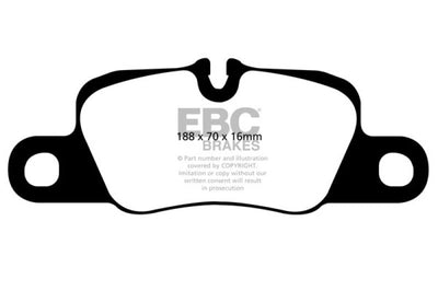 EBC 12-13 Porsche Panamera (Cast Iron only) 3.0 SC Hybrid Bluestuff Rear Brake Pads - Brakes Rotors &
