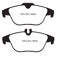 EBC 12-14 Mercedes-Benz C250 (W204) 1.8 Turbo Yellowstuff Rear Brake Pads - Brakes Rotors &