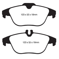 EBC 12-14 Mercedes-Benz C250 (W204) 1.8 Turbo Yellowstuff Rear Brake Pads - Brakes Rotors &