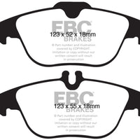 EBC 12-14 Mercedes-Benz C250 (W204) 1.8 Turbo Yellowstuff Rear Brake Pads - Brakes Rotors &