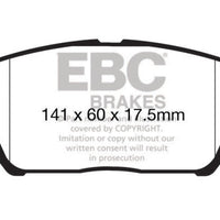 EBC 12-15 Hyundai Veloster 1.6 Turbo Yellowstuff Front Brake Pads - Brakes Rotors &