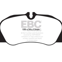 EBC 12-16 Porsche Boxster 2.7L (Cast Iron Rotors Only) Bluestuff Front Brake Pads - Brakes &