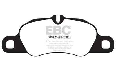 EBC 12-16 Porsche Boxster 2.7L (Cast Iron Rotors Only) Bluestuff Front Brake Pads - Brakes &