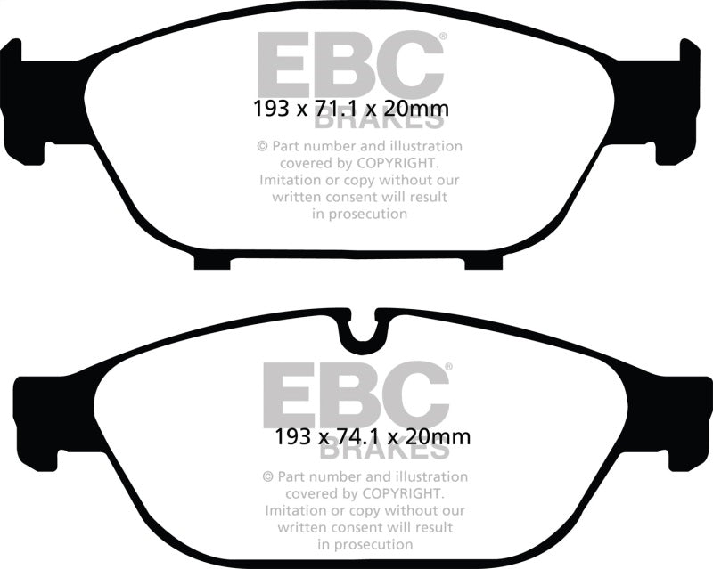 EBC 12 + Audi A6 Quattro 3.0 Supercharged Redstuff Front Brake Pads - Brakes Rotors &