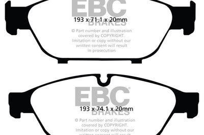 EBC 12 + Audi A6 Quattro 3.0 Supercharged Yellowstuff Front Brake Pads - Brakes Rotors &