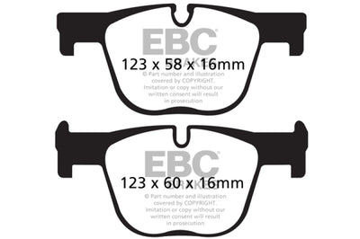 EBC 12 + BMW 335 3.0 Turbo (F30) Redstuff Rear Brake Pads - Brakes Rotors &