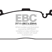 EBC 12 + BMW M5 4.4 Twin Turbo (F10) Redstuff Front Brake Pads - Brakes Rotors &