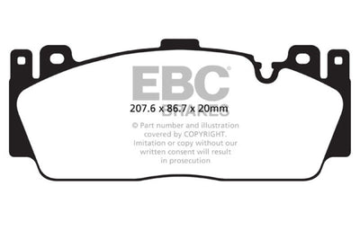 EBC 12 + BMW M5 4.4 Twin Turbo (F10) Redstuff Front Brake Pads - Brakes Rotors &