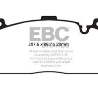 EBC 12 + BMW M5 4.4 Twin Turbo (F10) Redstuff Front Brake Pads - Brakes Rotors &