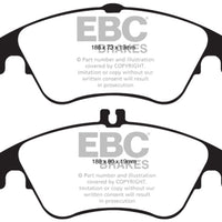 EBC 12 + Mercedes-Benz C250 Coupe 1.8 Turbo Sport Edition Yellowstuff Front Brake Pads - Brakes Rotors &