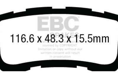 EBC 13 + Acura RLX 3.5 Redstuff Rear Brake Pads - Brakes Rotors &