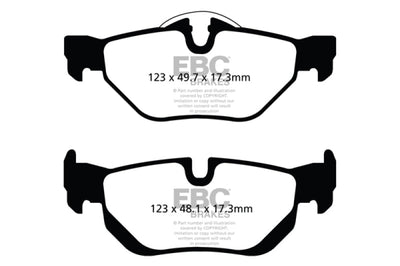 EBC 13 + BMW X1 2.0 Turbo (28i) Yellowstuff Rear Brake Pads - Brakes Rotors &