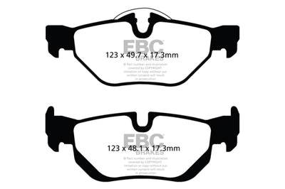 EBC 13 + BMW X1 2.0 Turbo (28i) Yellowstuff Rear Brake Pads - Brakes Rotors &