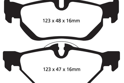 EBC 13 + BMW X1 2.0 Turbo (28i) Yellowstuff Rear Brake Pads - Brakes Rotors &