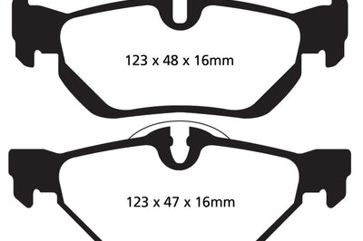 EBC 13 + BMW X1 2.0 Turbo (28i) Yellowstuff Rear Brake Pads - Brakes Rotors &