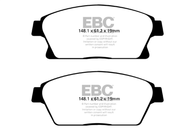 EBC 13 + Buick Encore 1.4 Turbo Yellowstuff Front Brake Pads - Brakes Rotors &