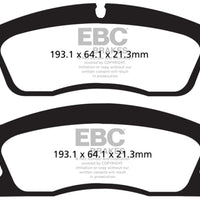 EBC 13 + Dodge Durango 5.7 Yellowstuff Front Brake Pads - Brakes Rotors &