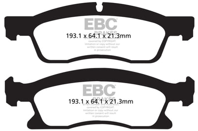EBC 13 + Dodge Durango 5.7 Yellowstuff Front Brake Pads - Brakes Rotors &