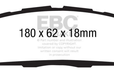 EBC 13 + Ford Explorer 3.5 Twin Turbo 4WD Yellowstuff Front Brake Pads - Brakes Rotors &