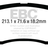 EBC 13 + Ford F250 (inc Super Duty) 6.2 (2WD) Extra Duty Front Brake Pads - Brakes Rotors &