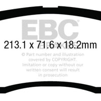 EBC 13 + Ford F250 (inc Super Duty) 6.2 (2WD) Yellowstuff Front Brake Pads - Brakes Rotors &