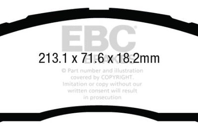 EBC 13 + Ford F250 (inc Super Duty) 6.2 (2WD) Yellowstuff Front Brake Pads - Brakes Rotors &