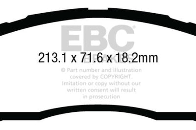 EBC 13 + Ford F250 (inc Super Duty) 6.2 (2WD) Yellowstuff Front Brake Pads - Brakes Rotors &