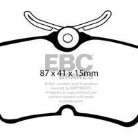 EBC 13 + Ford Fiesta 1.6 Turbo ST Yellowstuff Rear Brake Pads - Brakes Rotors &