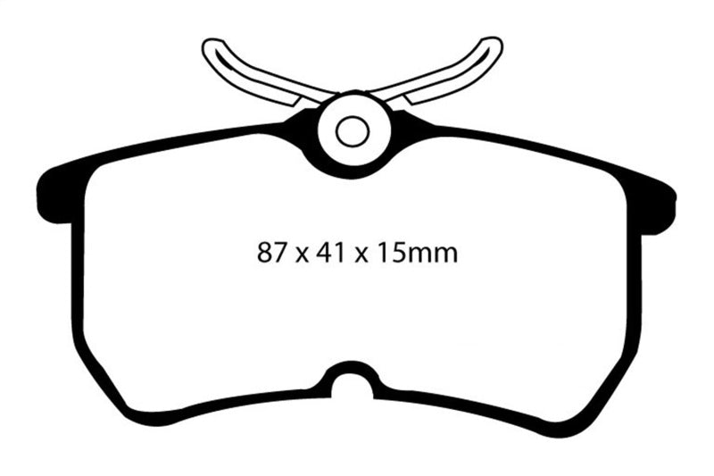 EBC 13 + Ford Fiesta 1.6 Turbo ST Yellowstuff Rear Brake Pads - Brakes Rotors &