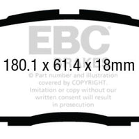 EBC 13 + Ford Taurus 3.5 Twin Turbo SHO Redstuff Front Brake Pads - Brakes Rotors &