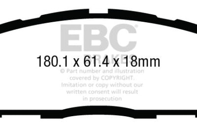EBC 13 + Ford Taurus 3.5 Twin Turbo SHO Redstuff Front Brake Pads - Brakes Rotors &