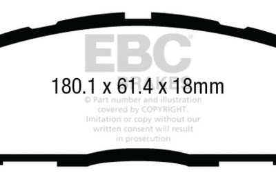 EBC 13 + Ford Taurus 3.5 Twin Turbo SHO Redstuff Front Brake Pads - Brakes Rotors &